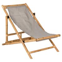 Strandsessel Cane - Grau, KONVENTIONELL, Holz/Textil (73/79/73cm) - Gardenson