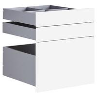 Schubladeneinsatz Unit Weiß B: 45,3 Cm 3 Fächer - Weiß Hochglanz, MODERN, Holzwerkstoff (45,3/50,3/47cm) - Ondega
