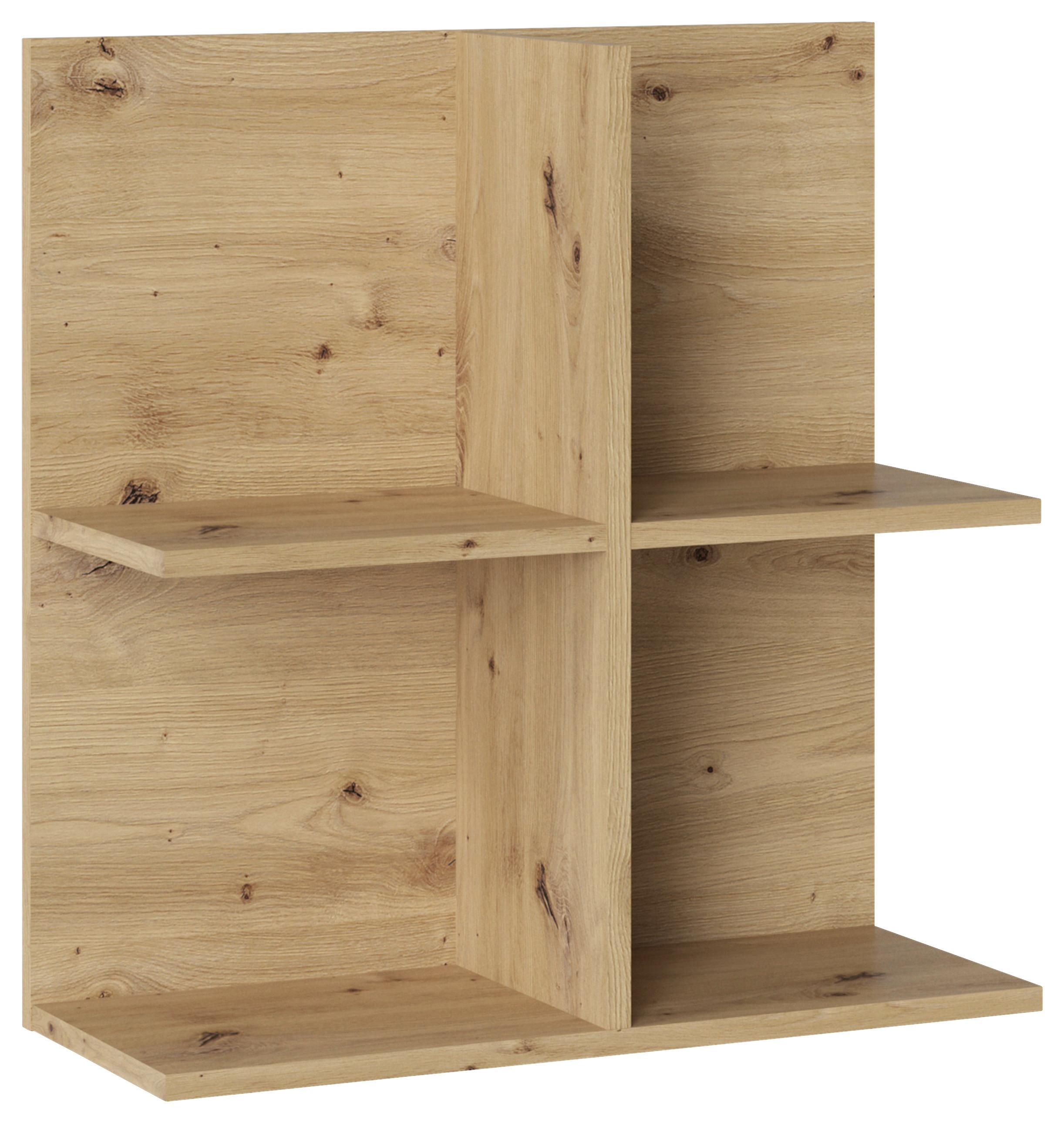 Wandregal Turino Eiche Artisan B: 60 cm - Eiche Artisan, Trend, Holzwerkstoff (60/62/23,9cm)