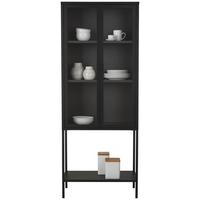 VITRÍNA KEA - číra/čierna, Modern, kov/sklo (70/180/35cm) - Mömax