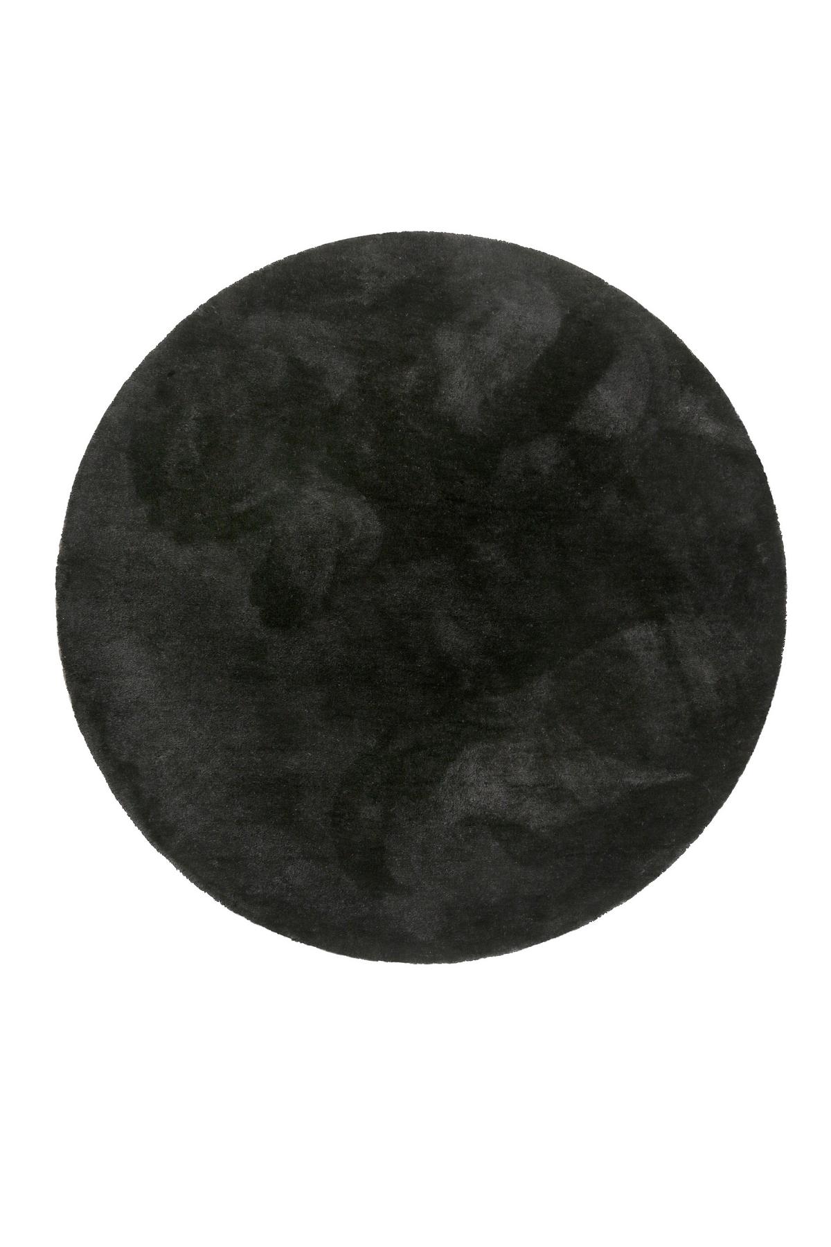 Hochflorteppich Schwarz, Ø: Ca. 120 Cm - Schwarz, Basics, Textil (120cm) - Esprit