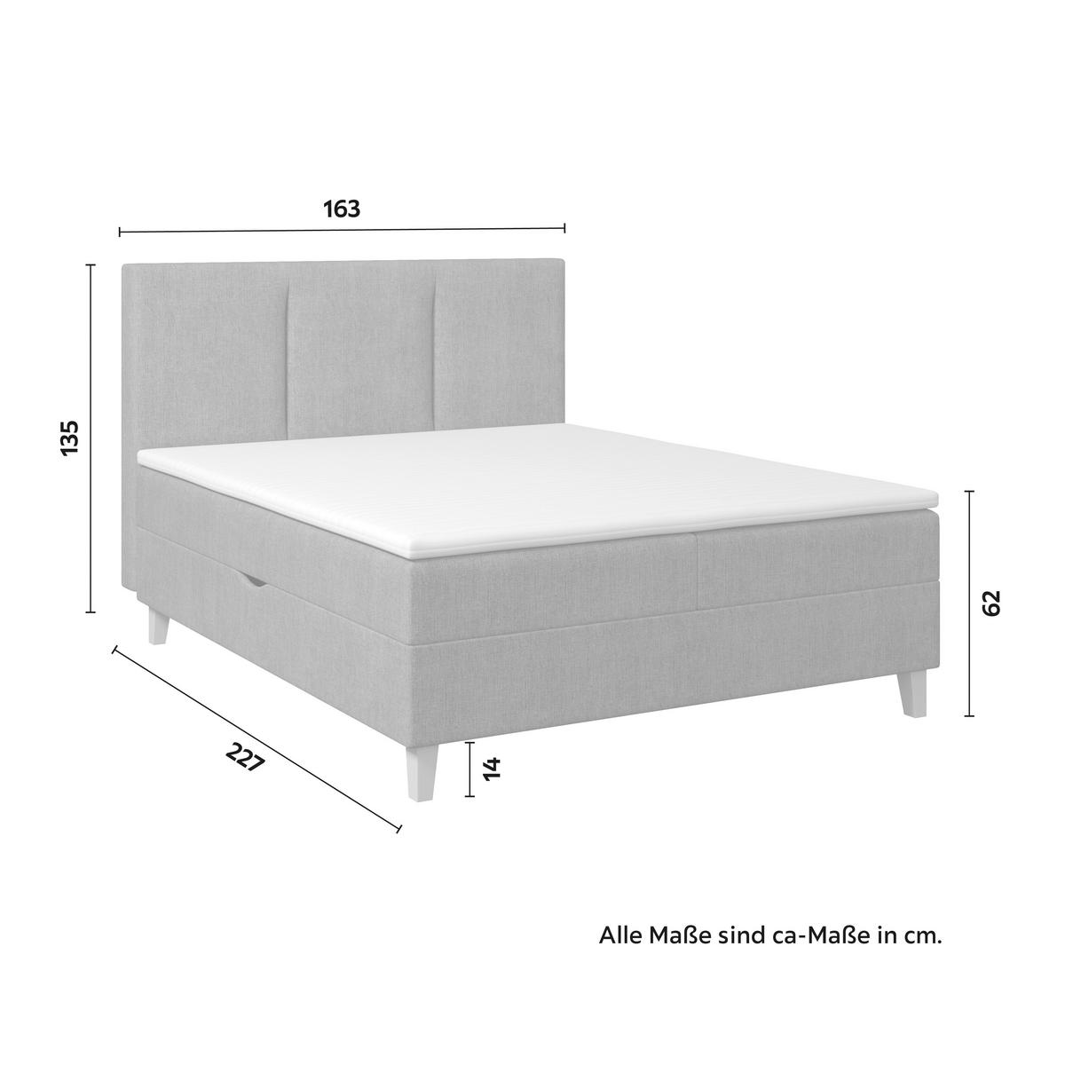 Boxspringová postel MONZA 160x200, hnědá - barvy dubu/hnědá, Moderní, dřevo/textil (160/200cm) - Bessagi Home