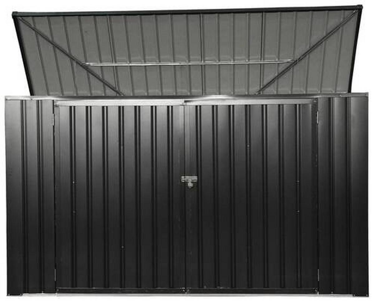 Box na odpadkové koše 240l, 5x3, kov - tmavě šedá, Basics, kov (172/131/100cm)