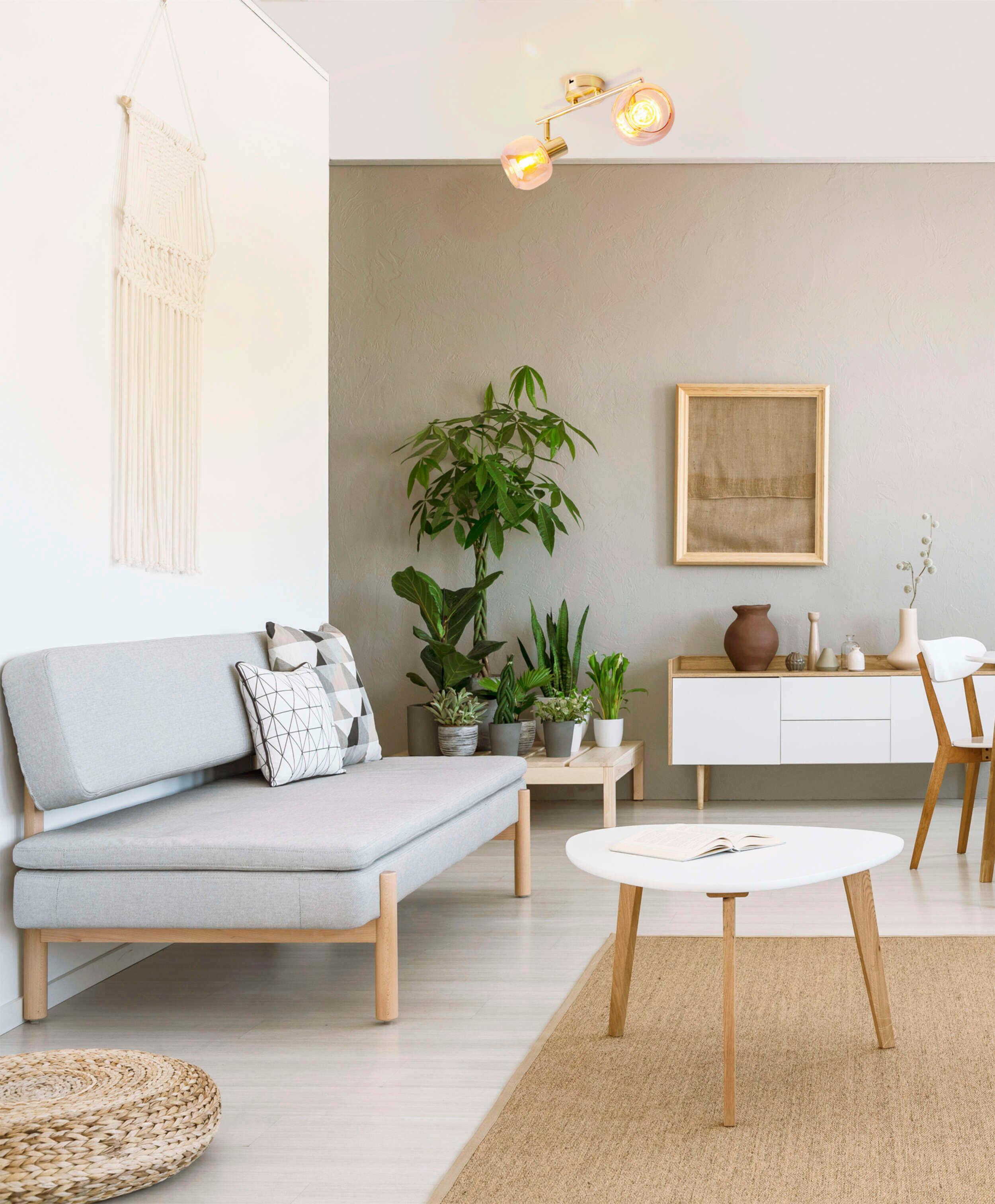 Deckenleuchte Libby - Messingfarben, Design, Glas/Metall (20cm) - Näve