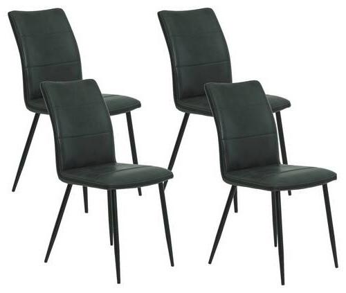 Stuhl-Set Caroline S Anthrazit - Anthrazit/Schwarz, MODERN, Textil/Metall (44/87/57cm) - MID.YOU