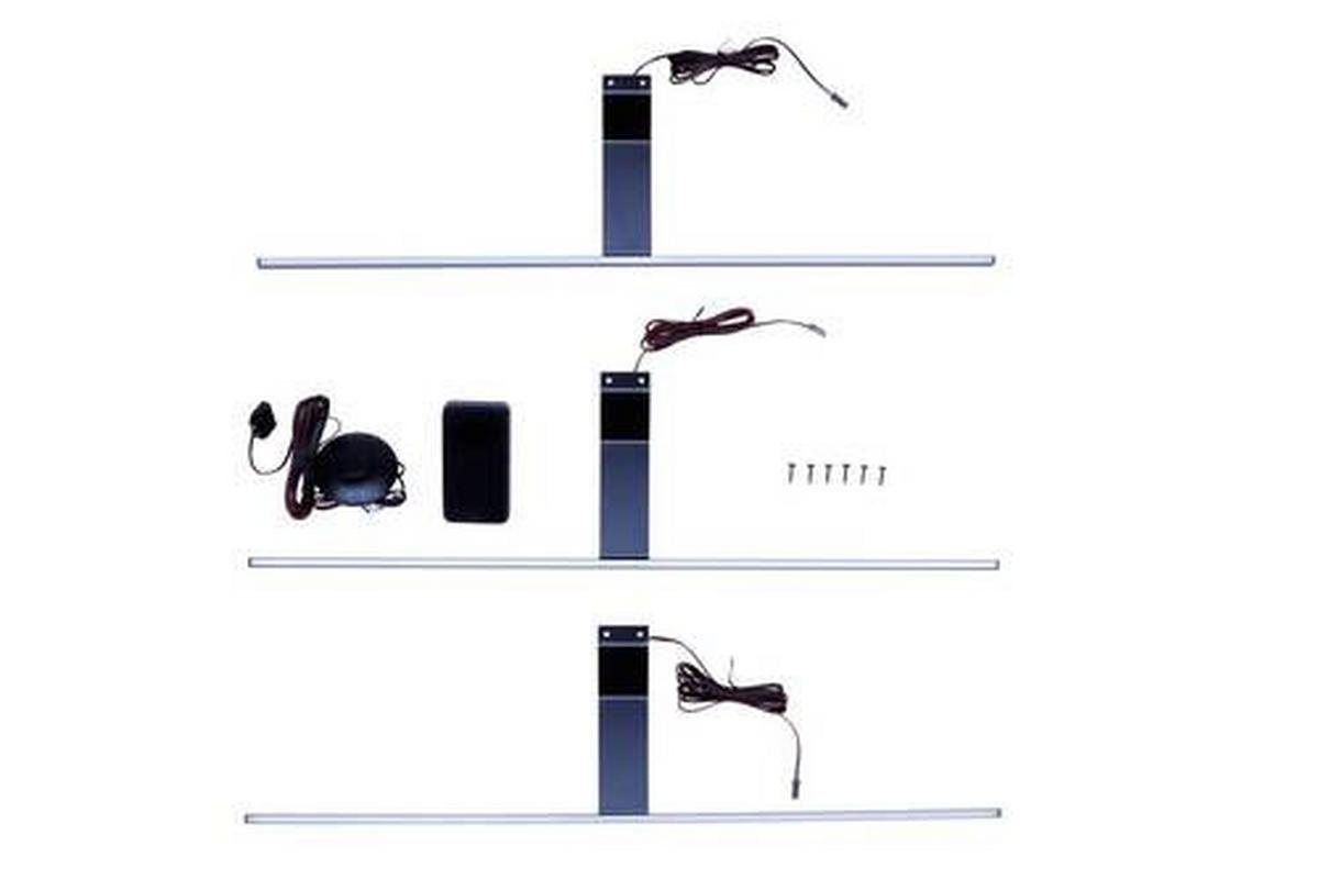 Aufbauleuchte Slimline - Schwarz, MODERN, Kunststoff (60cm)