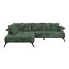 Ecksofa Vanessa New Grün 200x297 Cm - Schwarz/Grün, MODERN, Textil (200/297cm)