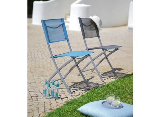Záhradná Stolička Rüdiger - antracitová/chrómová, kov/textil (43/83/53cm) - Mömax modern living Záhradná Stolička Rüdiger - antracitová/chrómová, kov/textil (43/83/53cm) - Mömax modern living