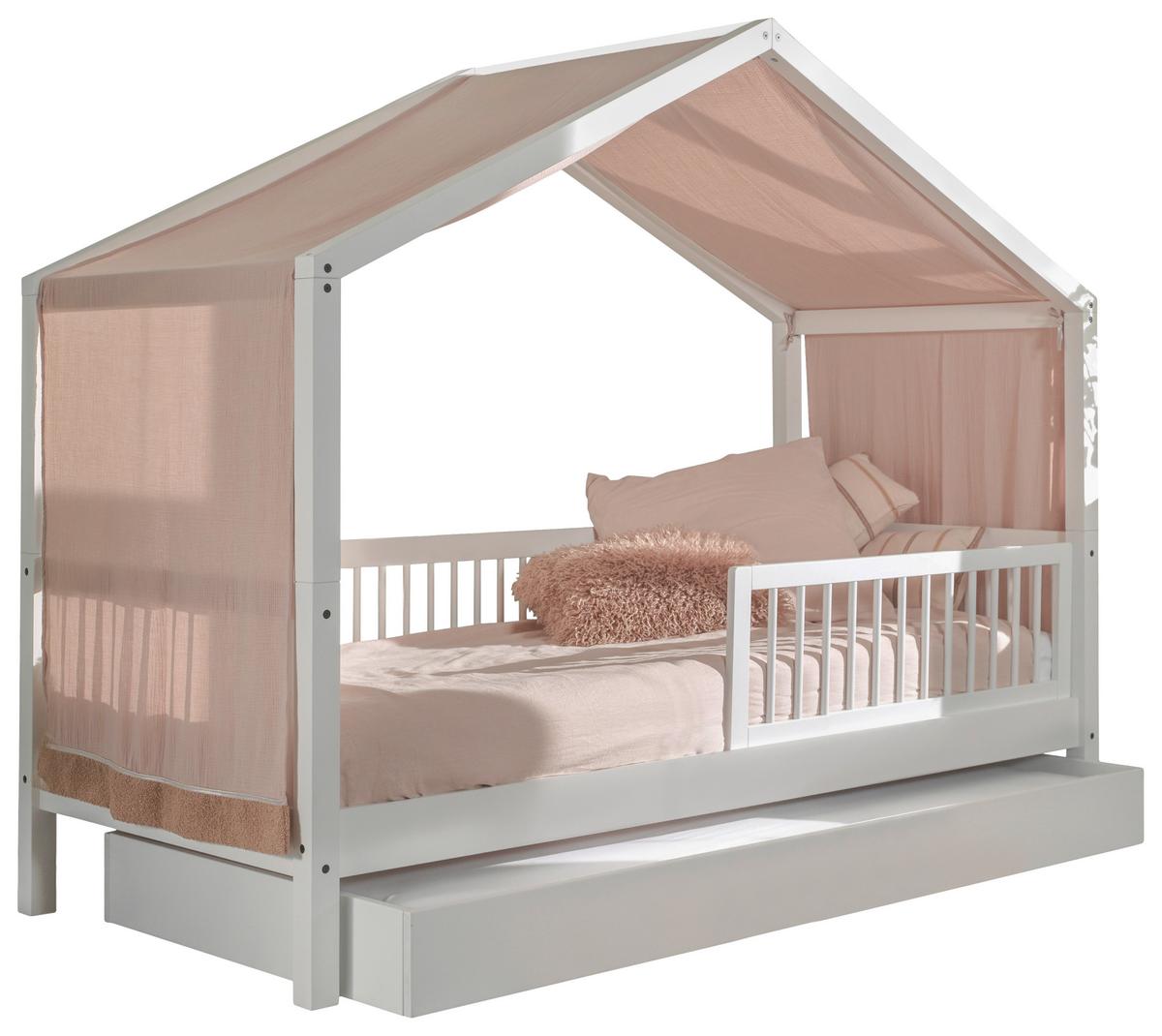 HAUSBETT Forrest Weiß 90x200cm - Weiß/Naturfarben, MODERN, Holz (90/200cm) - Vipack