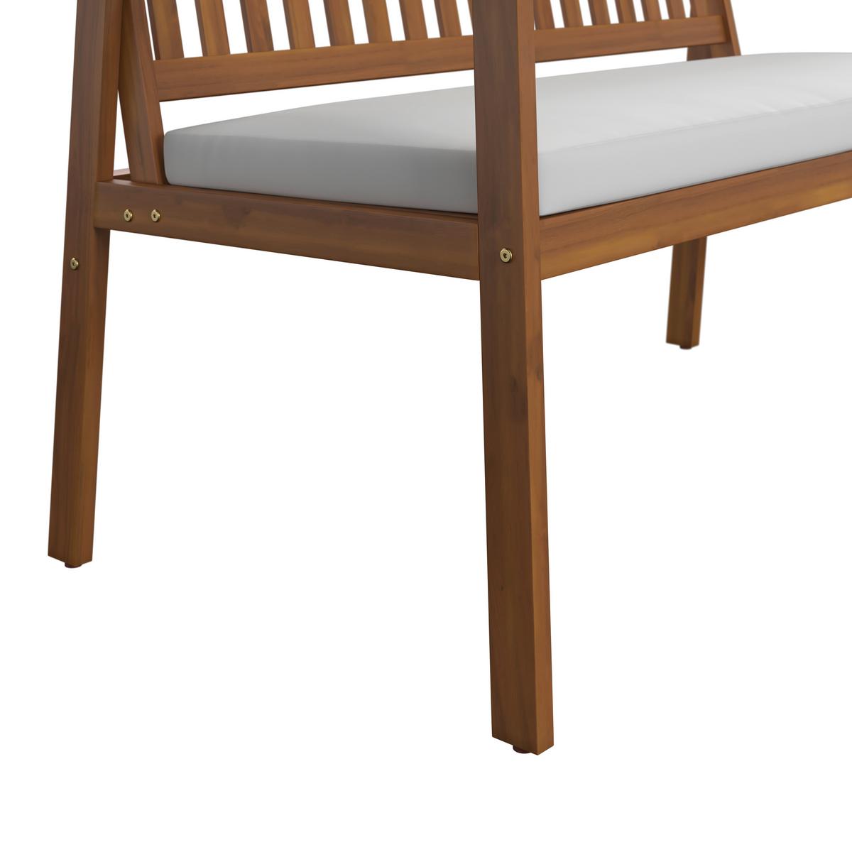 Loungegarnitur Dover - Beige/Akaziefarben, MODERN, Holz (117/81/61cm) - Beldano