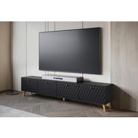 NÍZKÁ KOMODA PHUKET 190 - černá/barvy zlata, Trend, kompozitní dřevo/plast (190/40/32cm) - Livetastic