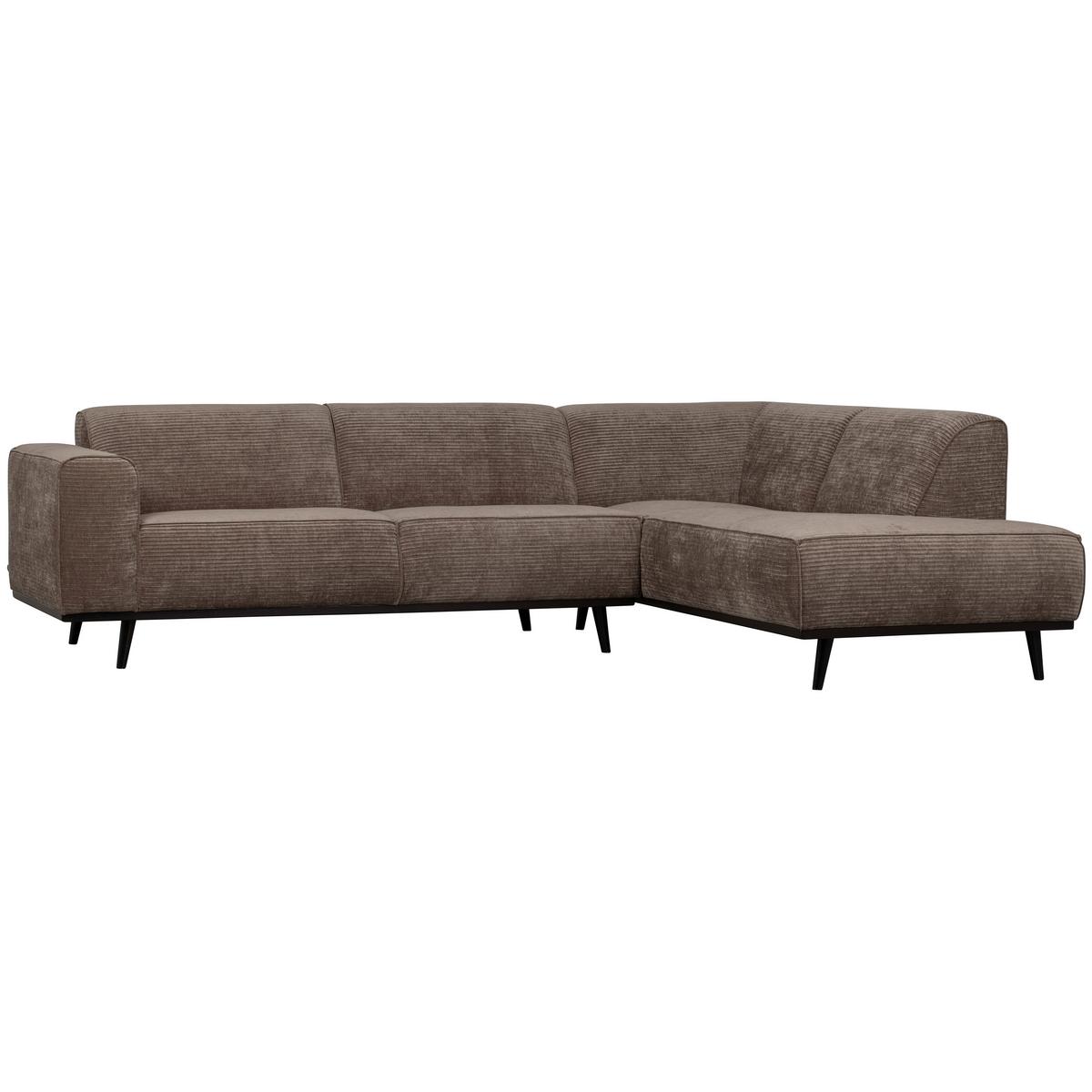ECKSOFA Statement Taupe S: 274x210cm - Taupe/Schwarz, Design, Textil (274/210cm) - Livetastic
