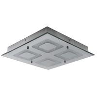 LED-Deckenleuchte Mirror L: 36 cm mit Kristallglas - Chromfarben, Basics, Glas/Metall (5,8cm) - Näve