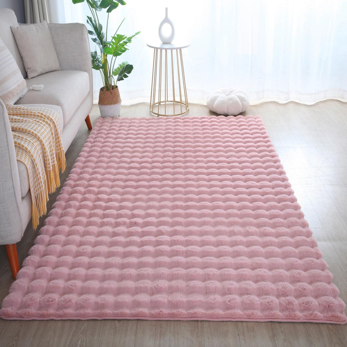 Hochflorteppich, Rosa,f: 25mm Ambiance - Rosa, Basics, Textil (80/250cm)