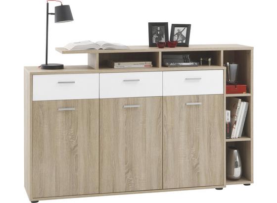 Komoda Tom - biela/dub sonoma, Moderný, drevo (150/105/40cm) Komoda Tom - biela/dub sonoma, Moderný, drevo (150/105/40cm)