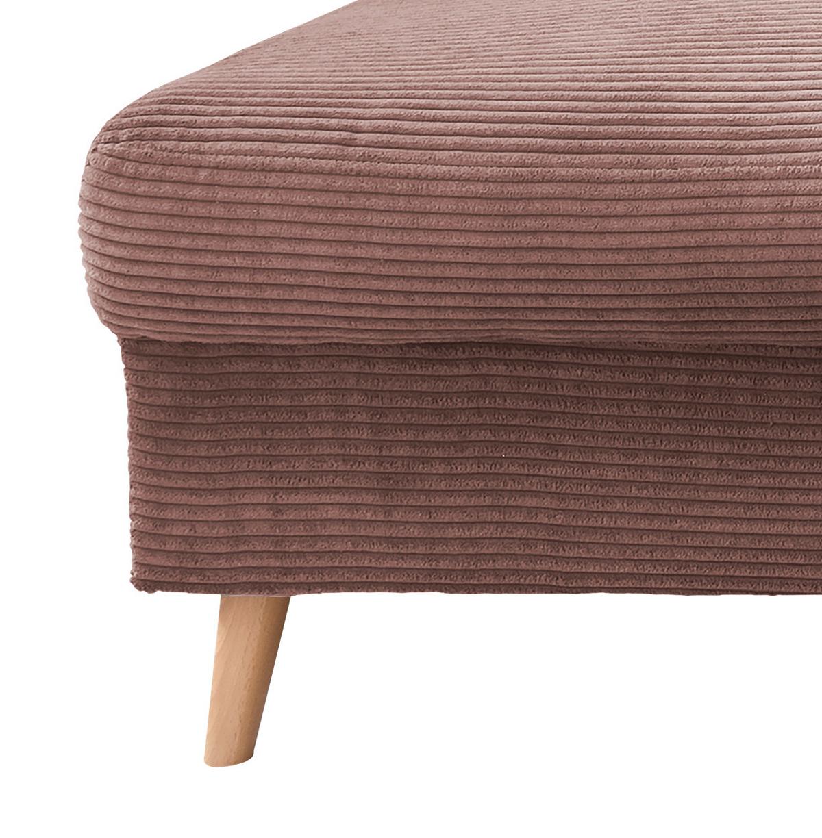 Wohnlandschaft Valentina - Rosa/Naturfarben, KONVENTIONELL, Textil (200/301/150cm) - P & B