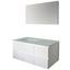 Badezimmer Cube 100cm - Weiß, MODERN, Glas/Holzwerkstoff (100/170/52cm) Badezimmer Cube 100cm - Weiß, MODERN, Glas/Holzwerkstoff (100/170/52cm)