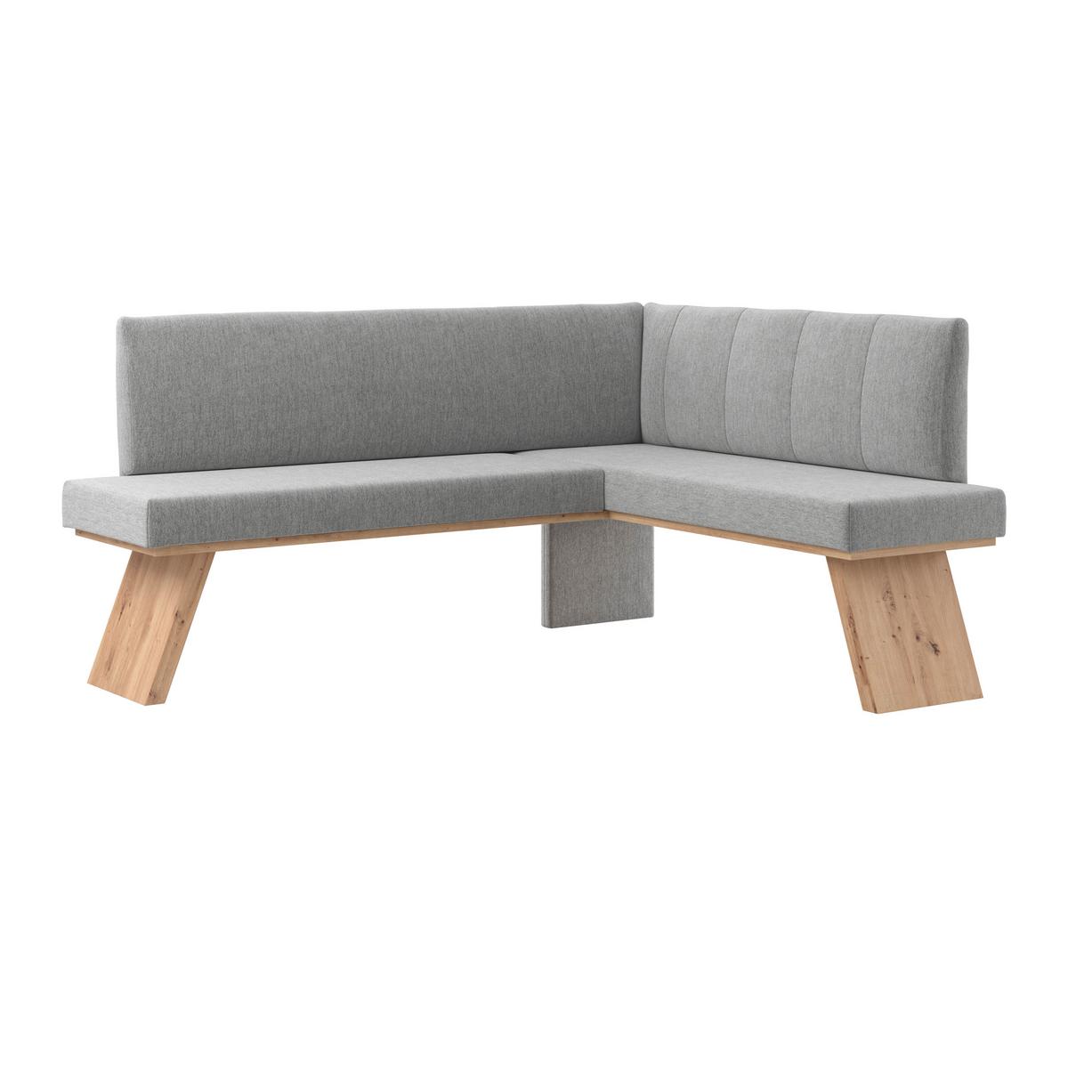 Eckbank Emma Ii - Eichefarben/Grau, KONVENTIONELL, Holzwerkstoff/Textil (185/150cm)