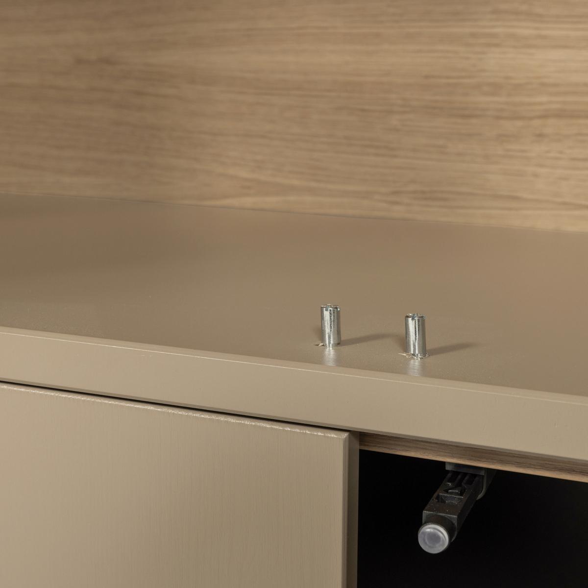 Regal Casa Schlammfarben B: 101 cm - Schlammfarben, Design, Glas/Holz (101/236/40cm) - Livetastic