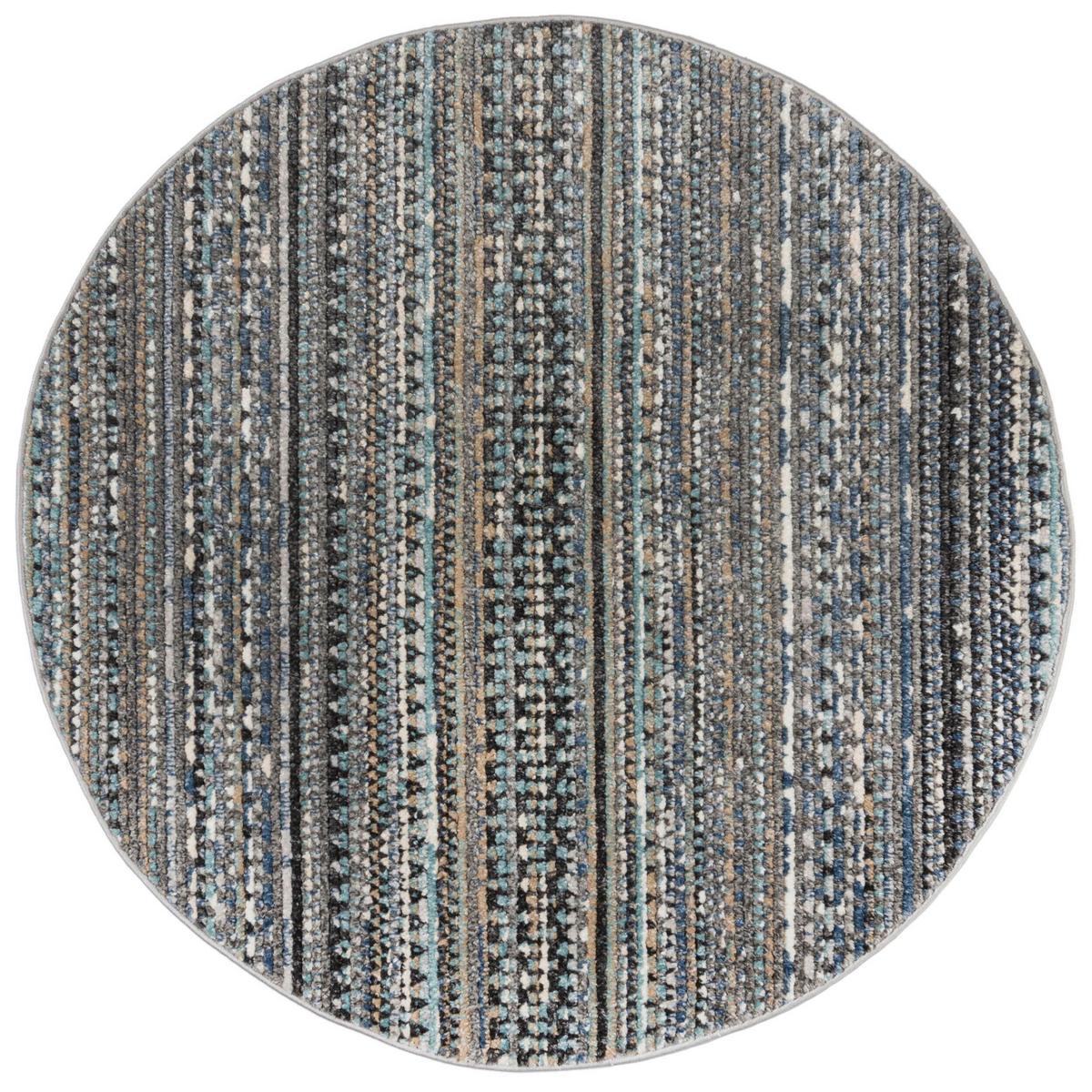 Flachwebteppich Camino Blue 140x140 - Blau, Basics, Textil (140cm)