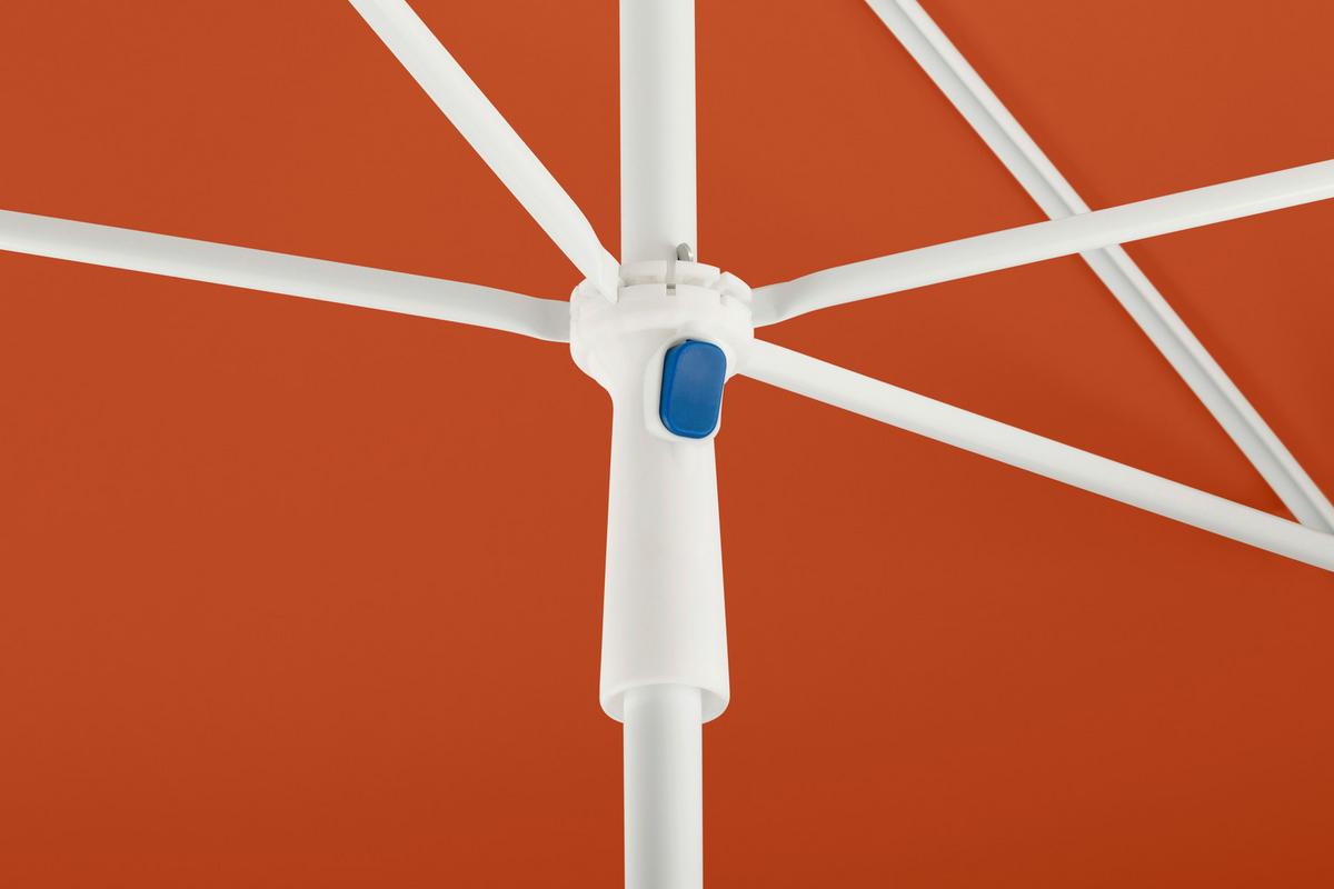 Sonnenschirm Ibiza Bht: 120x225x180 Cm Terracotta - Terracotta/Weiß, Basics, Textil/Metall (120/225/180cm) - Schneider