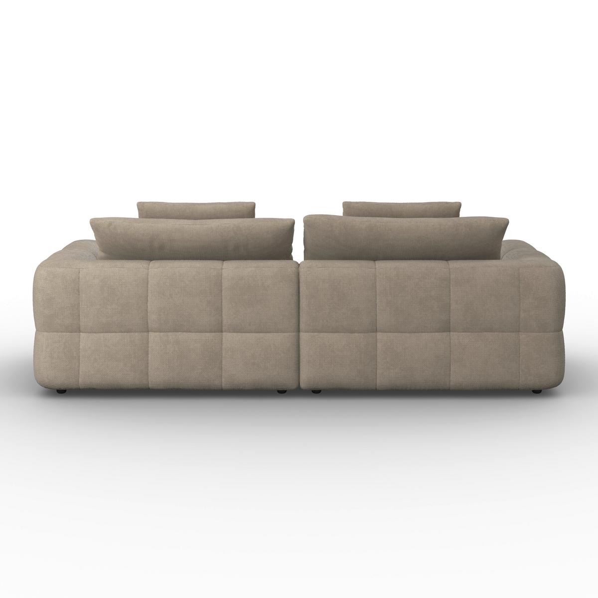 Pohovka LEA, béžová žinylka - černá/béžová, Moderní, kov/dřevo (284/87/110cm) - Bessagi Home