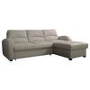 Ecksofa Tilo Platinfarben S: 227 cm - Platinfarben/Schwarz, Design, Leder/Textil (227/168cm) - Livetastic