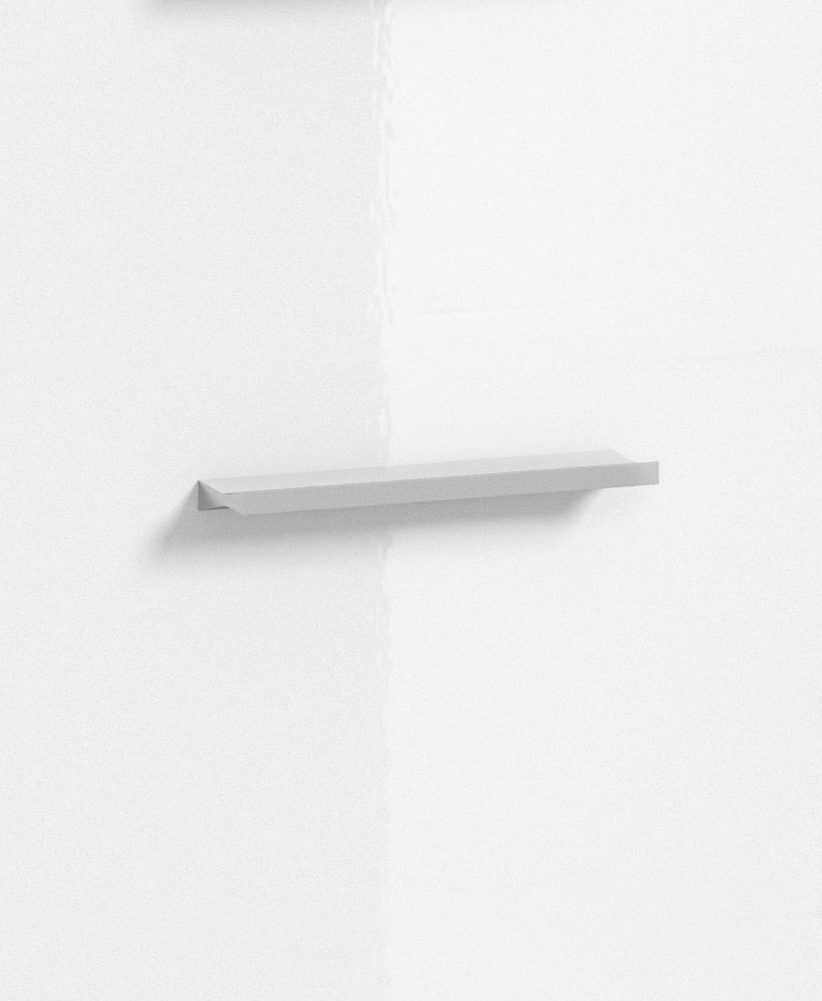 Badezimmer Scout Weiß B: 134 Cm - Weiß Hochglanz/Silberfarben, MODERN, Glas/Holzwerkstoff (134cm) - MID.YOU