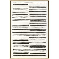 Obraz na plátně Denise, ca. 60/90 cm - černá/přírodní barvy, dřevo/textil (60/90cm) - Premium Living