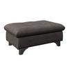 Hocker Gemini Braun, B: 108cm - Chromfarben/Graubraun, KONVENTIONELL, Textil (108/46/108cm)