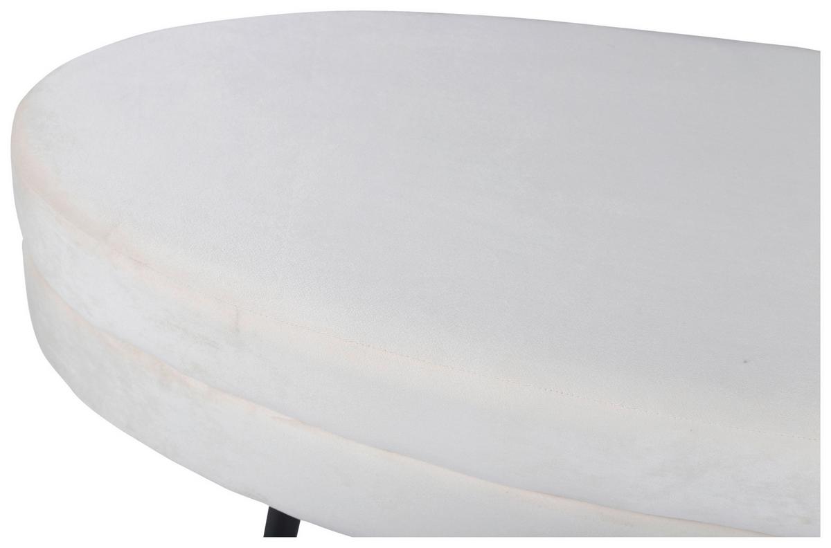 Hockerbank Otto - Weiß, Design, Textil/Metall (100/41/40cm) - Livetastic