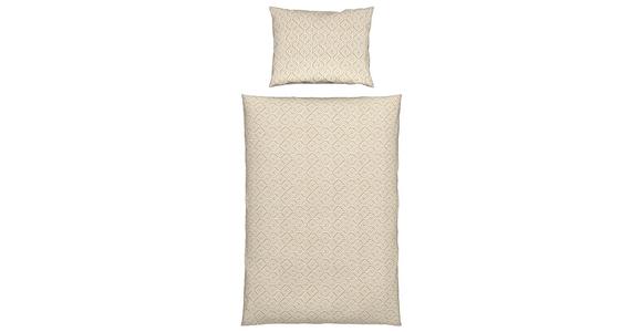 Baumwolle-Bettwäsche 140x200 cm Chrisi Beige - Beige, MODERN, Textil - Luca Bessoni