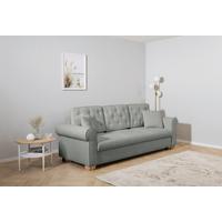 Schlafsofa Arles, Dunkelgrau 89 B: 240 Cm - Dunkelgrau/Buchefarben, Design, Textil (240/94/98cm) - MID.YOU