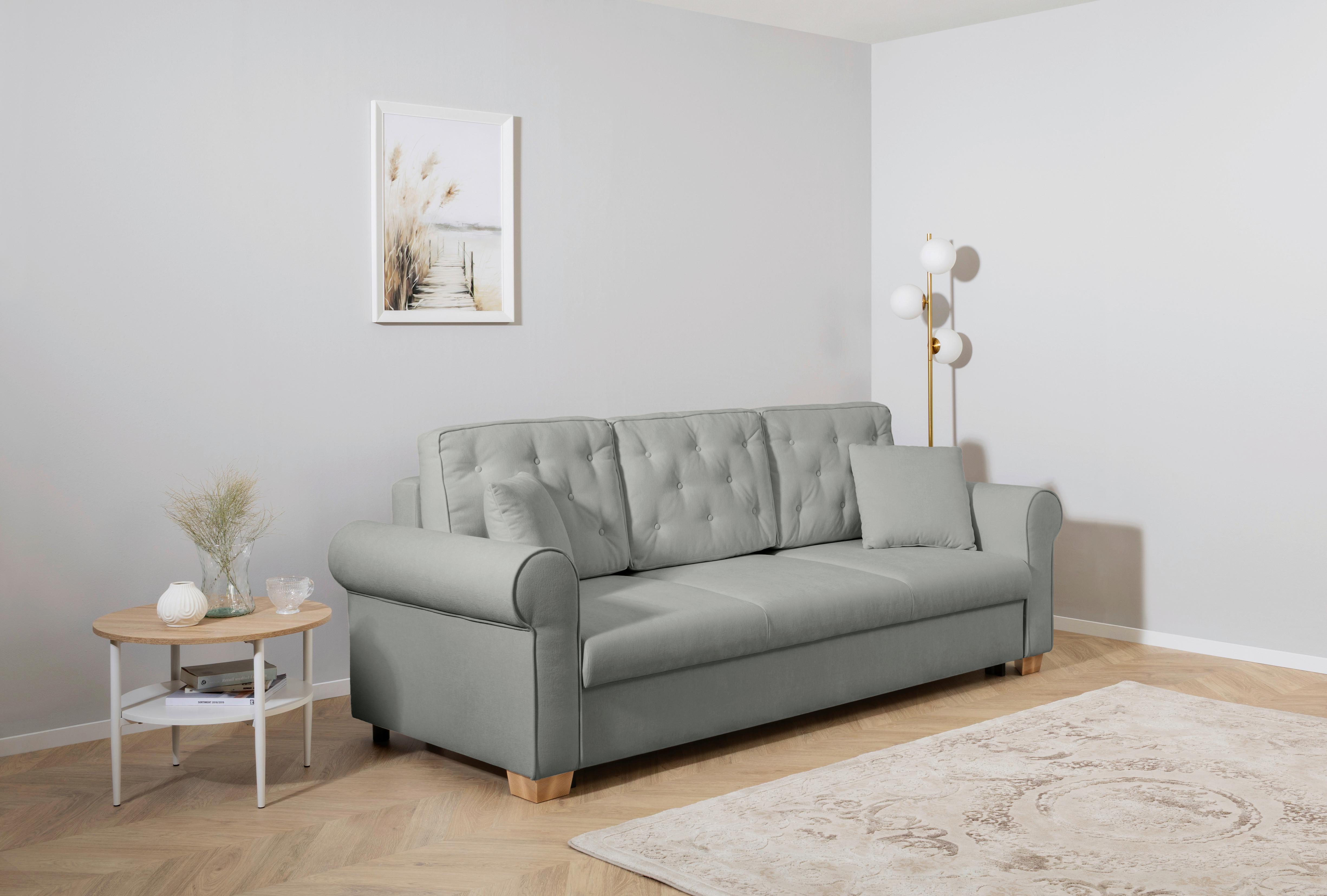 Schlafsofa Arles, Dunkelgrau 89 B: 240 cm