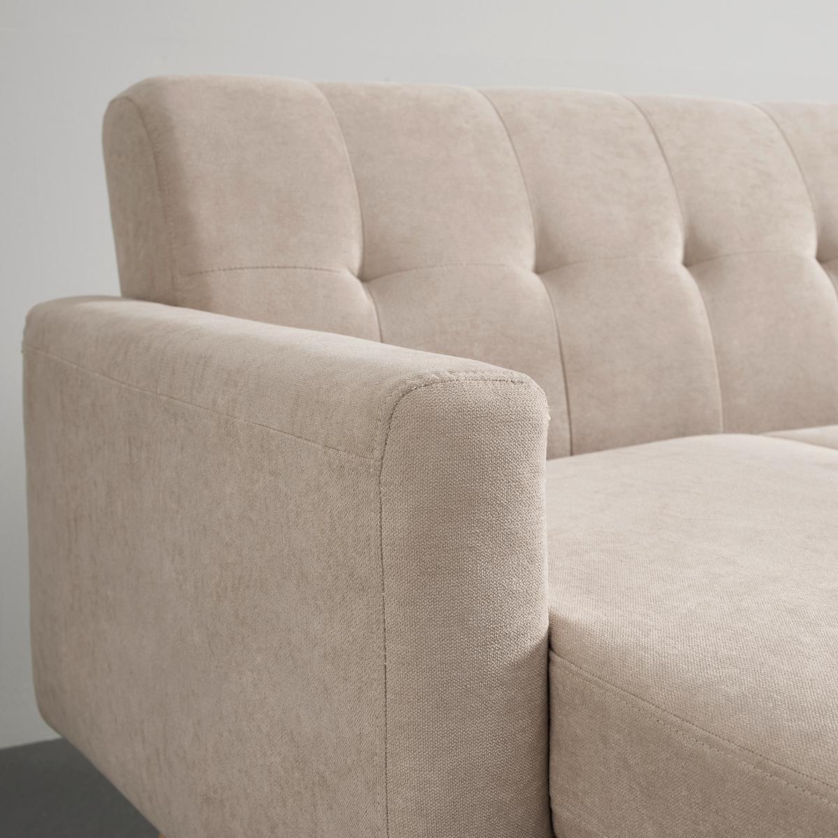 Sedacia súprava TAMARA béžová - prírodná farba/béžová, Modern, drevo/textil (198/83/143cm) - Bessagi Home