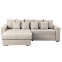 Ecksofa Flavio Beige S: 165x265cm - Beige/Silberfarben, Design, Textil (165/265cm) - MID.YOU