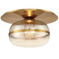 Mennyezeti Lámpa Qn-Nottingham-F-L-Ab - sárgarézszínű, Konventionell, üveg/fém (50/33,5cm) - Elstead Lighting