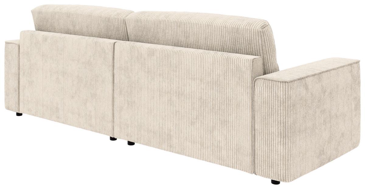 Ecksofa Chance, Creme S:265x164 cm - Creme/Schwarz, MODERN, Textil (265/164cm) - Trendmanufaktur