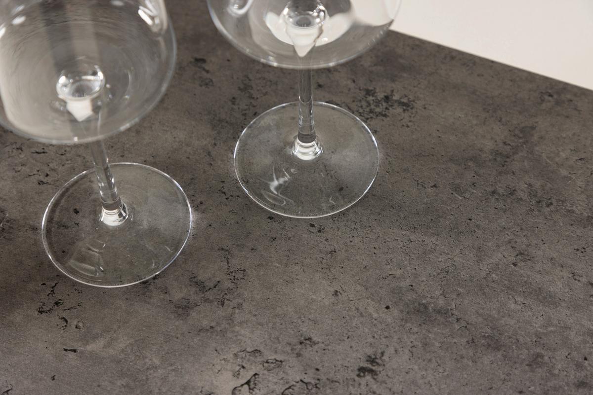Beistelltisch Rise - Schwarz/Grau, Design, Holzwerkstoff/Metall (110/30/80cm) - Livetastic