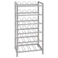 Weinregal Metall Alufarben 42 Flaschen BxH: 34x72 cm - Alufarben, MODERN, Metall (34/72/22cm)