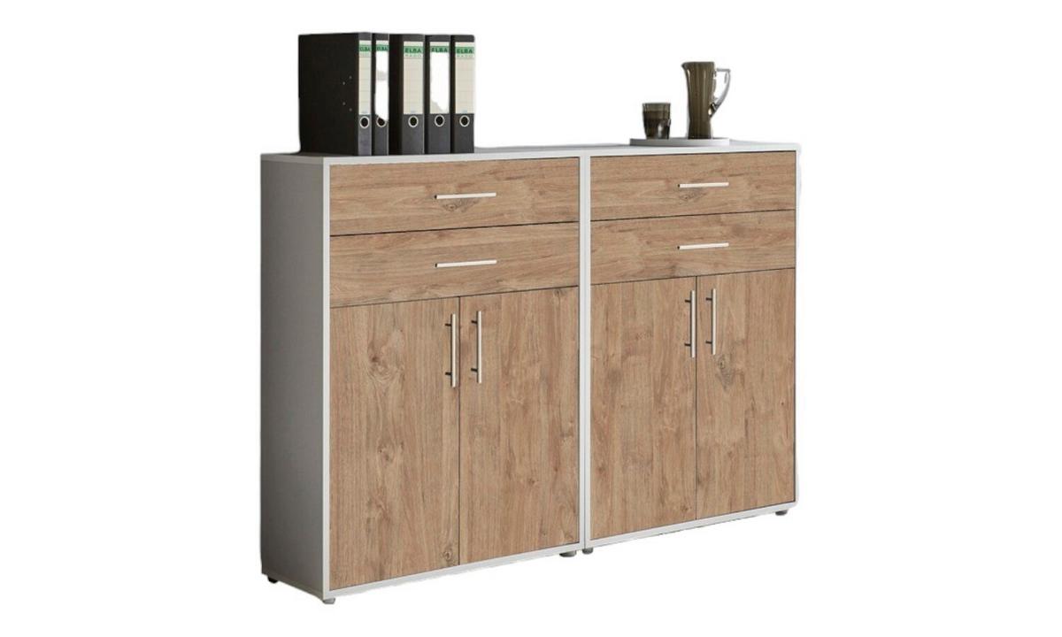 Office Edition B: 168,8 Cm Eichefarben/grau - Eichefarben/Grau, MODERN, Holzwerkstoff (168,8/113,6/33cm) - MID.YOU