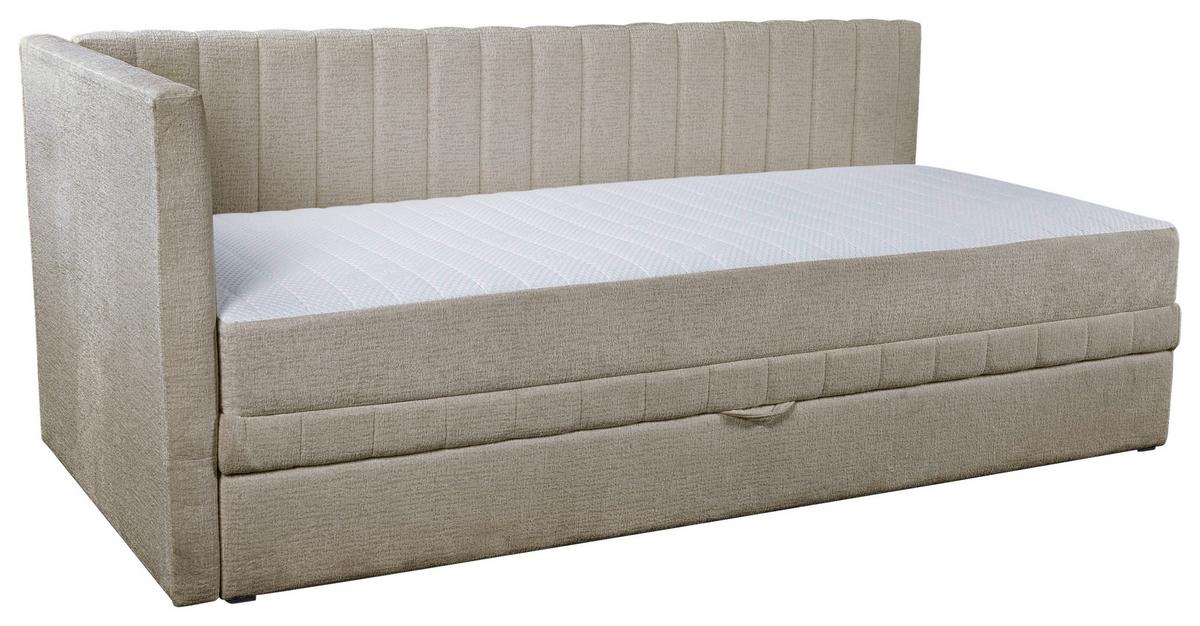 Schlafsofa Roma, Hellbraun B: 212 Cm - Hellbraun/Creme, Design, Holz/Holzwerkstoff (212/83/99cm) - MID.YOU