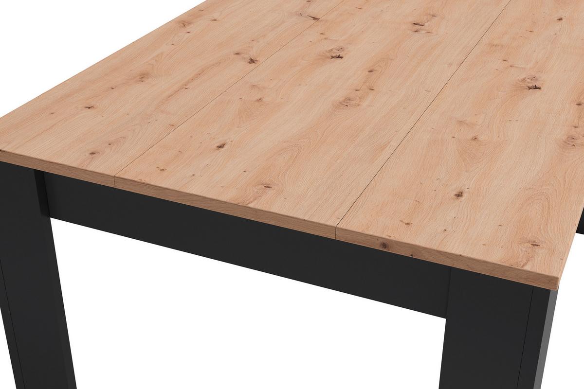 Esstisch Nori Eiche Artisan/anthrazit B:80cm - Anthrazit/Eiche Artisan, LIFESTYLE, Holzwerkstoff (140/80/75cm) - MID.YOU