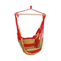 HÄNGESESSEL Gelb Grün Rot inkl. Kissen - Gelb/Rot, Basics, Holz/Textil (90/120/60cm)