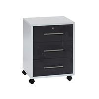ROLLCONTAINER OFFICE EDITION - Anthrazit Hochglanz/Weiß, LIFESTYLE, Holzwerkstoff (44/58/40cm) - MID.YOU
