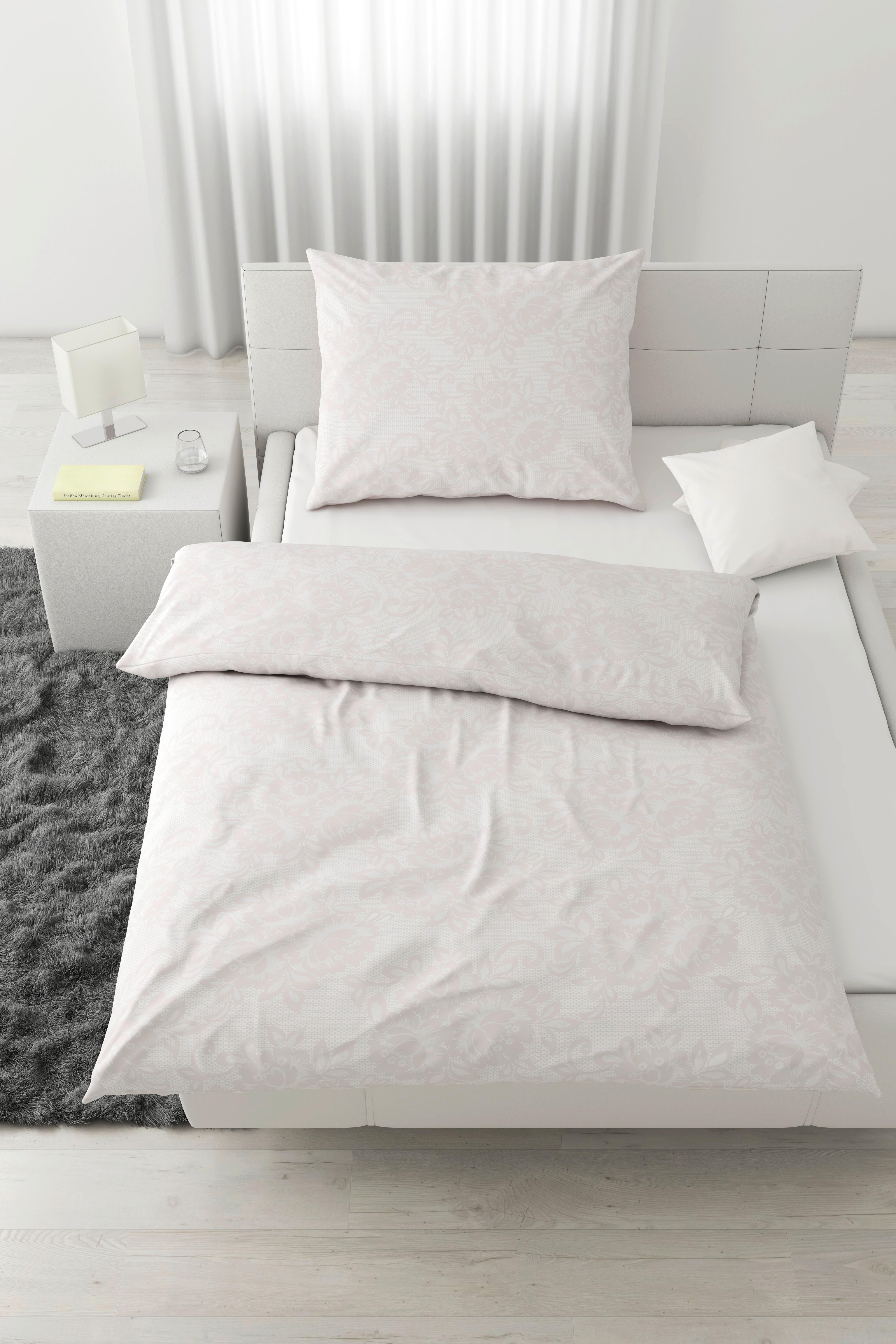 Povlečení Senta, 70/90 140/200cm - bílá, Romantický / Rustikální, textil (140/200cm) - Modern Living
