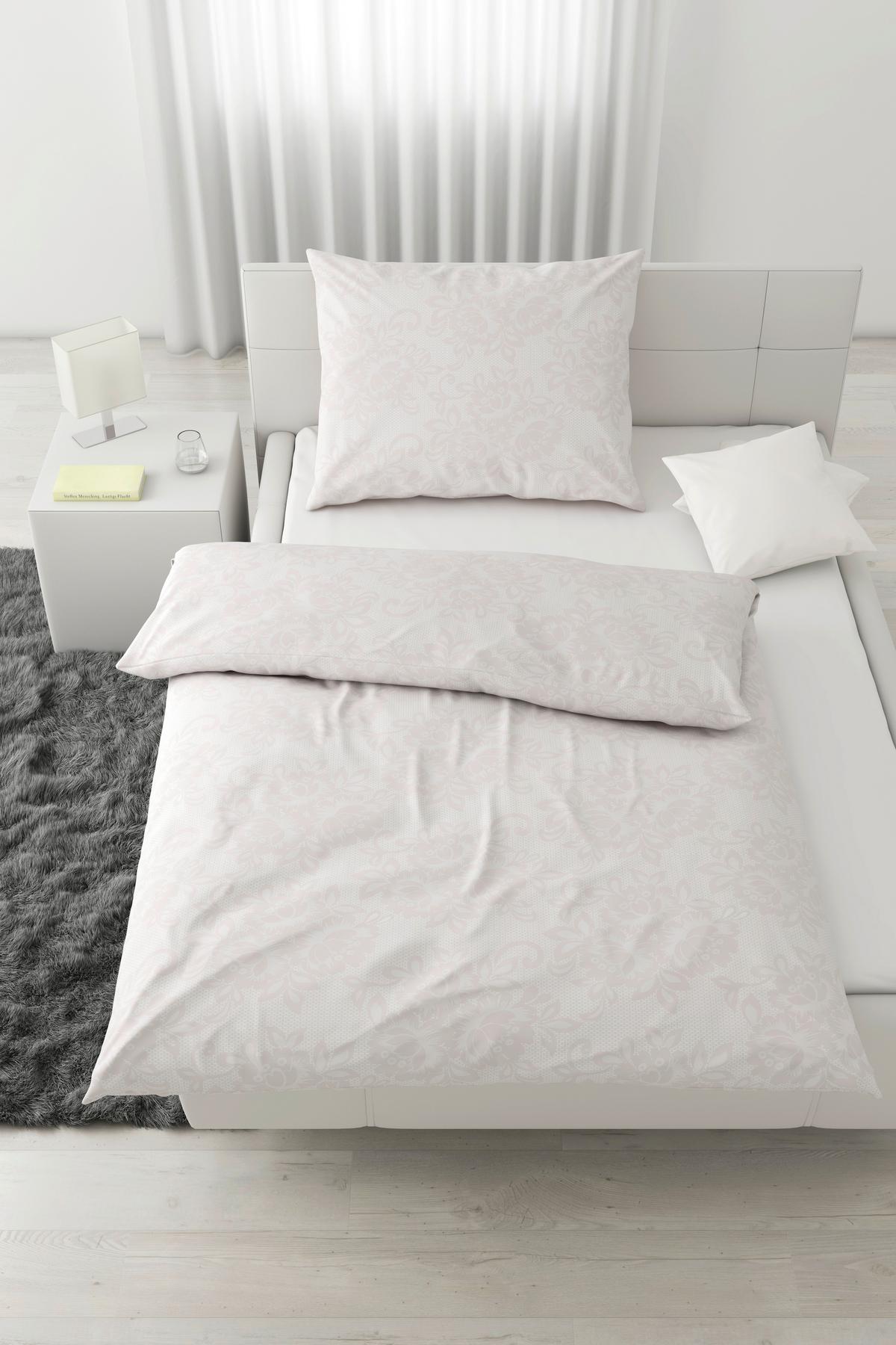 Povlečení Senta, 70/90 140/200cm - bílá, Romantický / Rustikální, textil (140/200cm) - Modern Living