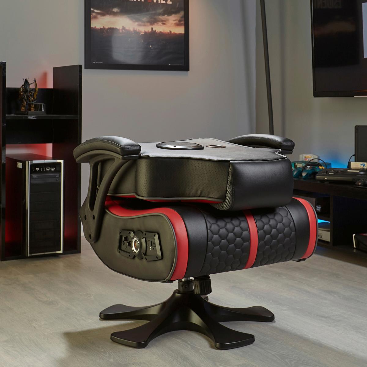 Gamingsessel Evora 2.1 - Rot/Schwarz, MODERN, Kunststoff/Textil (65/102,5/78cm) - X Rocker