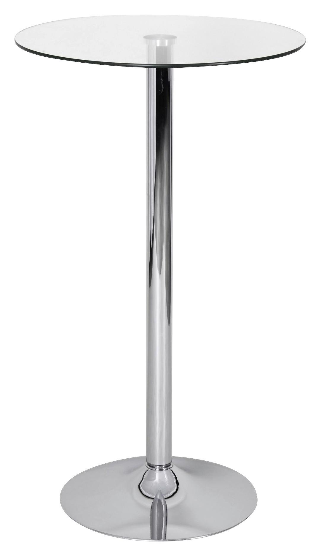 Stůl ke stání Zamora 60 - průhledné, Moderní, sklo (60/105cm) - MID.YOU