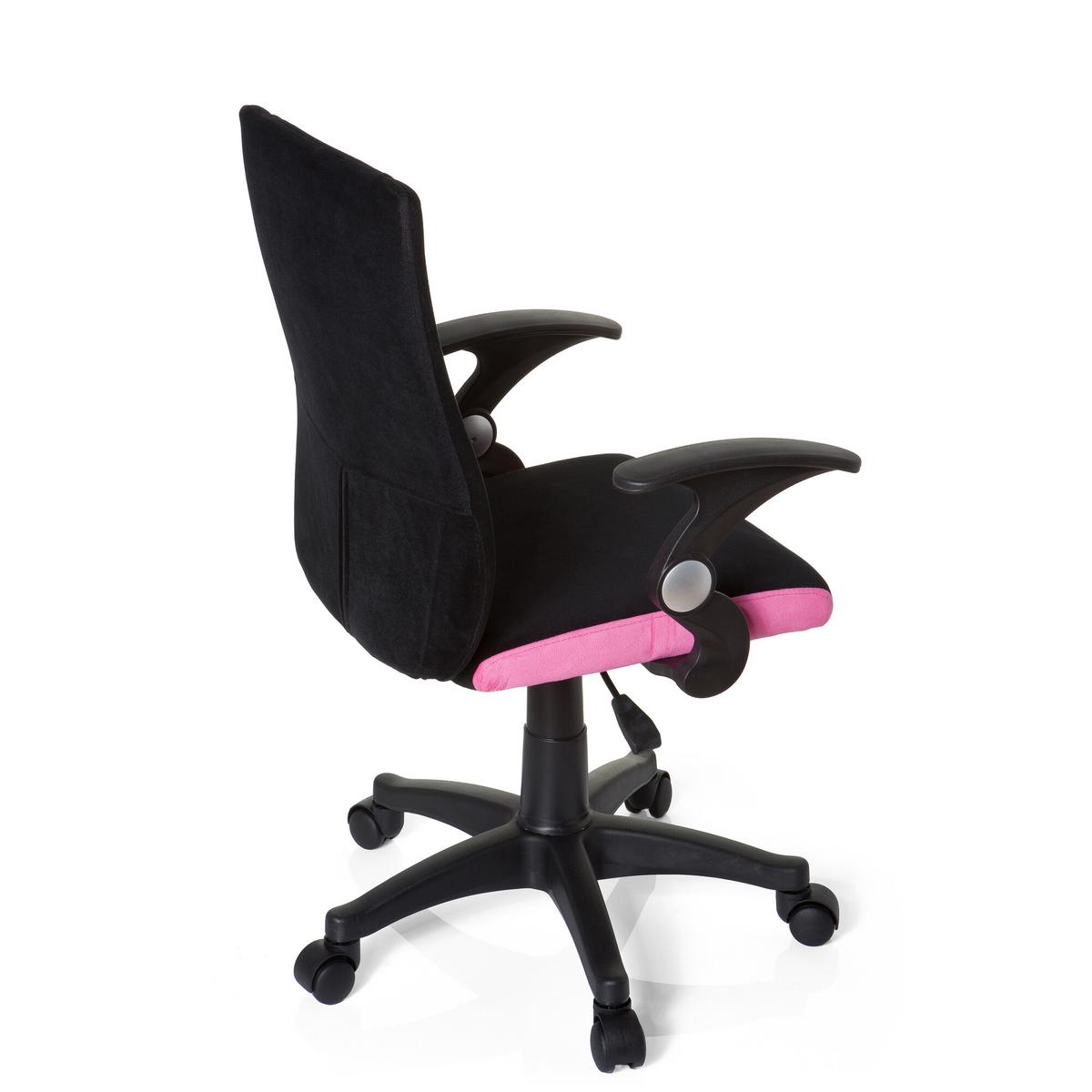 Jugenddrehstuhl Kiddy Pro Al Pink/Schwarz - Pink/Schwarz, Basics, Kunststoff (50/87-97/40cm) - MID.YOU